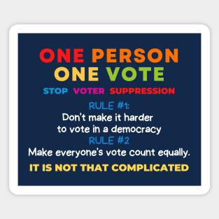 One Person = One Vote Magnet